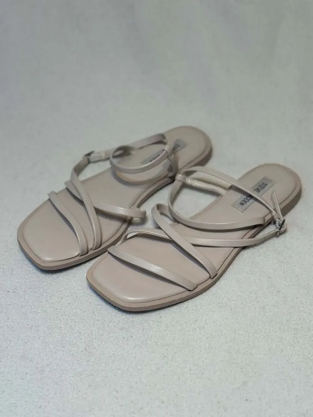 Steve Madden BIAS Strappy Square Toe Flat Sandals
